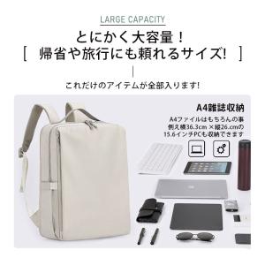 リュック レディース メンズ 大容量 通勤 ビ...の詳細画像3