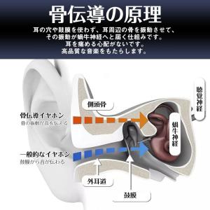 骨伝導イヤホン ワイヤレスイヤホン 片耳/両耳...の詳細画像2