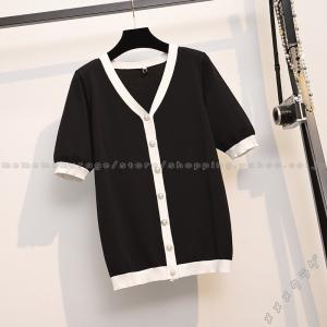 ニット カーディガン レディース カーデ 半袖トップス 冷房対策 無地 通勤 春 夏 ポイント ボタン付き 大きいサイズ カジュアル 韓国風 オシャレ お出かけ Rage メメメクラゲ 通販 Yahoo ショッピング