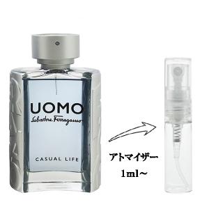 並行輸入品 フェラガモ 香水 お試し 分割販売 メンズ ウォモ カジュアルライフ EDT （お試し香水） 1ml UOMO CASUAL LIFE POUR HOMME SALVATORE FERRAGAMO 爆買