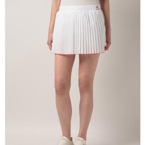 ルコックスポルティフ ネオヘリテージプリーツスコート(レディース) L ホワイト #QTWTJE00-WHT NEO HERITAGE PLEATS GAME SKORT LE COQ SPORTIF｜memon-leather