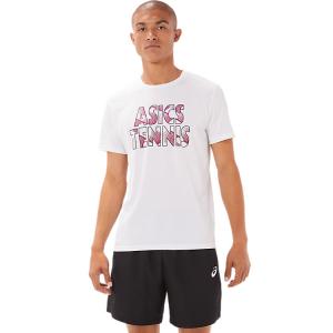 アシックス テニス ショートスリーブトップ メンズ半袖Tシャツ S ブリリアントホワイト #2041A205-100 ASICS｜memon-leather