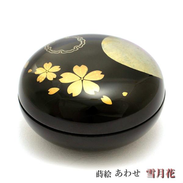 【骨壷】【手元供養】 木製本漆の蒔絵・あわせ　雪月花 〜setugetuka〜 名入れ可
