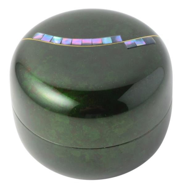 【ミニ骨壷・桜木 木製】現代漆・モダン骨壷 Cocoroこころ　奏 （かなで）エメラルドグリーン