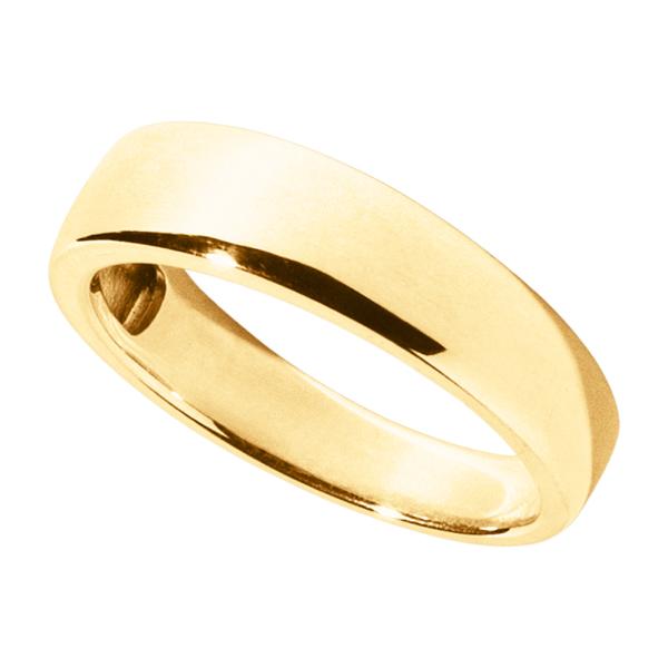 メモリアルリング LJR31 [K18YG] 完全防水 樹脂埋封ジュエリー　幅広平打ちリング　K18