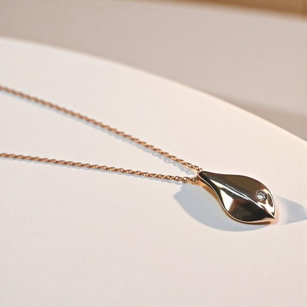 [遺骨ペンダント・樹脂タイプ完全防水] メモリアルジュエリー LC01-PG (K18PG×誕生石)...