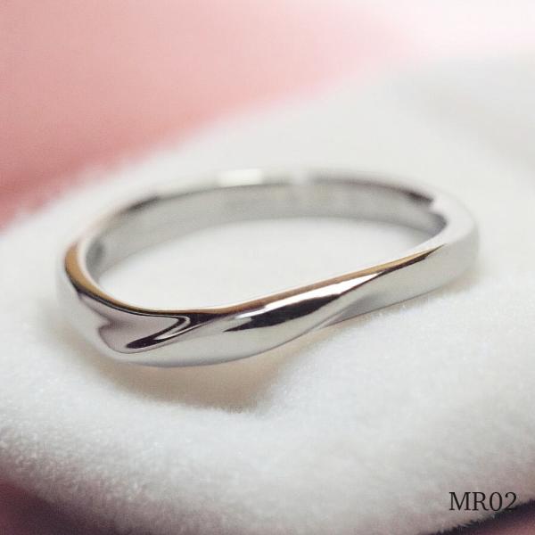 【MR02/プラチナ】メモリアルリングMR02 地金：Pt900 (プラチナ） 〜遺骨リング・完全防...