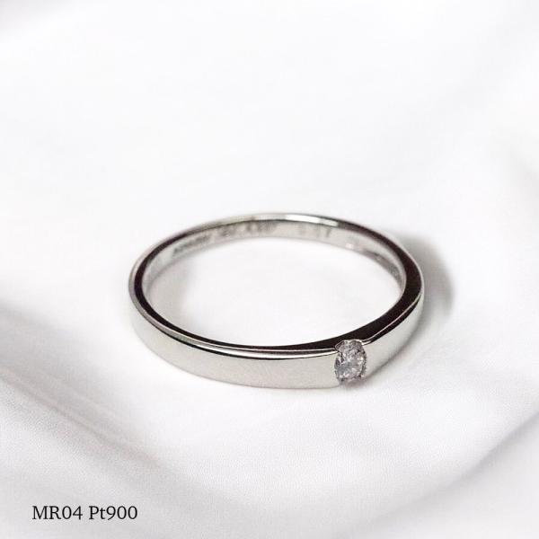 【MR04/Pt900】メモリアルリングMR04 地金：Pt900 (プラチナ）ダイヤモンド 〜遺骨...