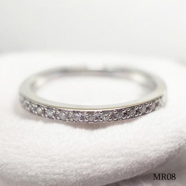【MR08-K10WG】メモリアルリングMR08 地金：K10WG (10Kホワイトゴールド） ダイ...
