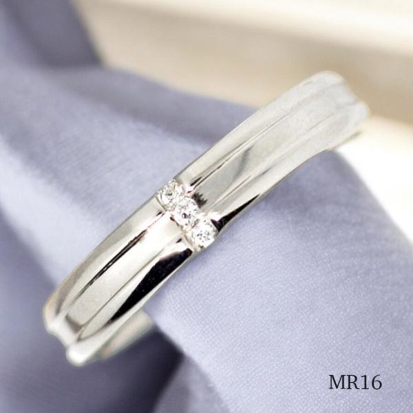【MR16/Pt900】メモリアルリングMR16 地金：プラチナ　ダイヤモンド 〜遺骨リング　完全防...
