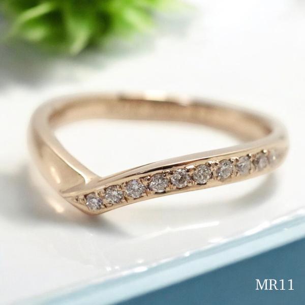 【MR11/PG ピンクゴールド】メモリアルリングMR11 地金：K10PGまたはK18PG ダイヤ...
