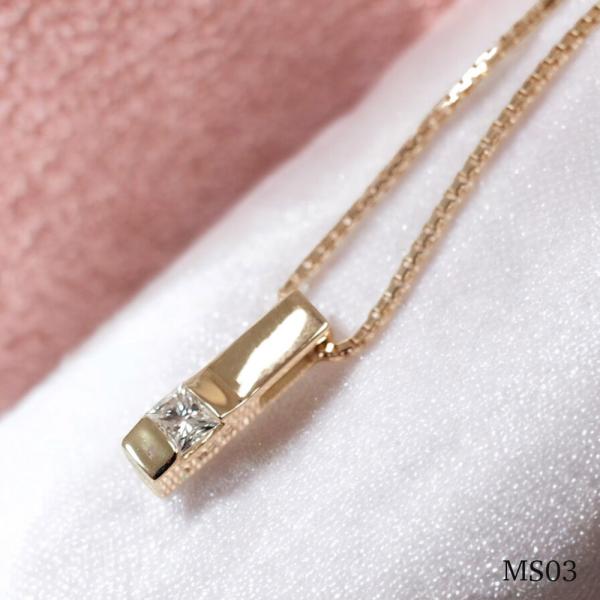 【MS03/K18PG】完全防水のセミオーダー遺骨ペンダントMS03 素材：18Kピンクゴールド・2...