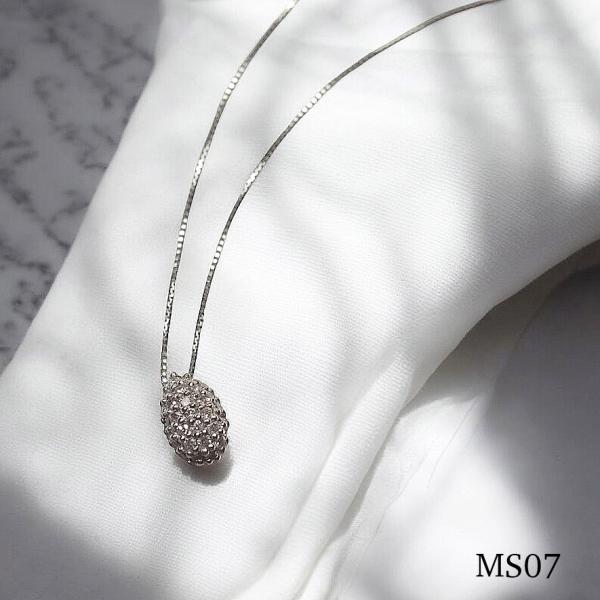 【MS07/Pt900】完全防水のセミオーダー遺骨ペンダントMS07 素材：プラチナ・ダイヤモンド2...