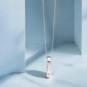 K18 WG ホワイトゴールド ツイストチェーン ネックレス 18インチ