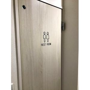 【トイレマーク・トイレサイン・トイレマーク】貼ってオシャレに！シックなレストルームステッカーシール【TOILET・RESTROOM】【インテリア・DIY】｜memories-store