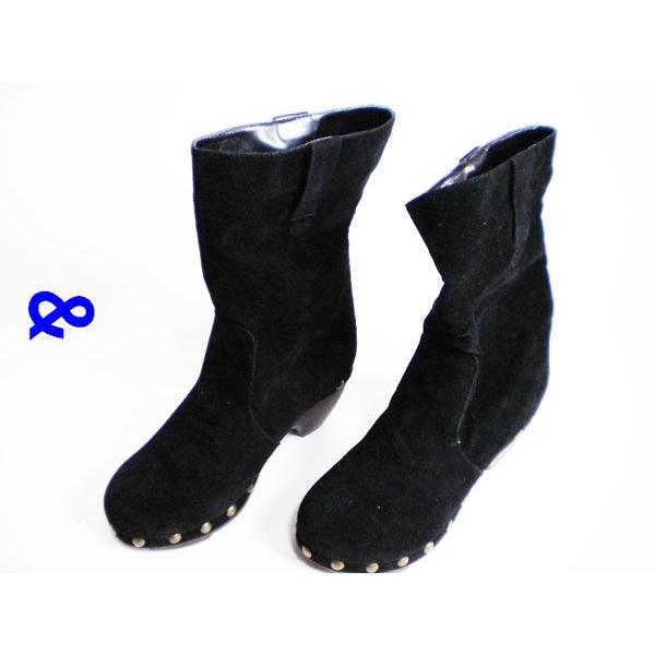 新品 ♪ ＆(アンド）　ショート ブーツ 黒色 ◆ 靴 女性用 b023