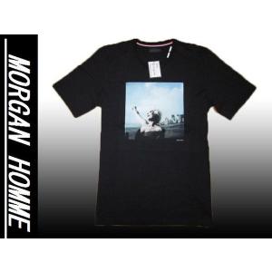 ◆新品 モルガンオム 人気半袖Tシャツ黒d04 サイズL■d042912｜memosia
