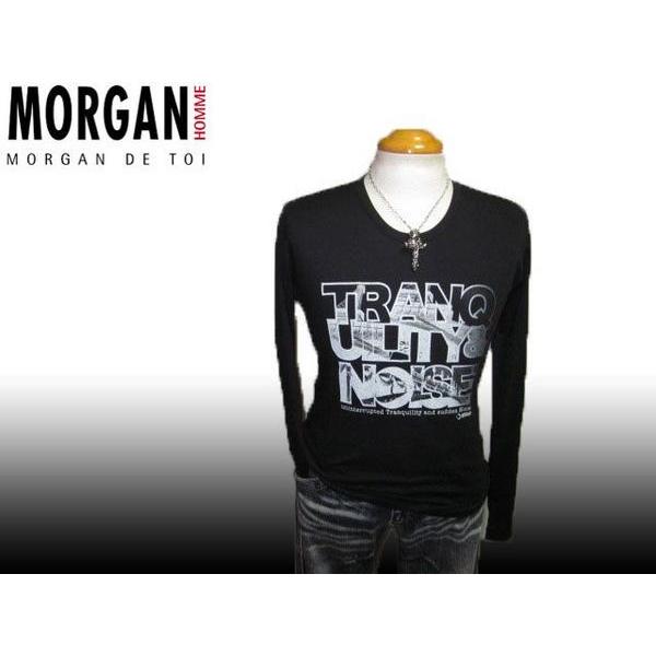 ◆新品 モルガン 長袖Tシャツ 黒 ■