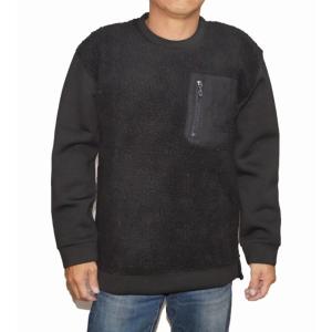 ニコル rhenium HIDEAWAYS ボアトレーナー 黒 メンズ シェルパ 1565-9809...