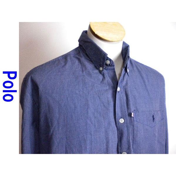 美品 ◆ ラルフローレン 長袖シャツ　薄紺  サイズ Ｌ  ◆ i001