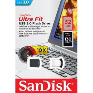 メール便可 SanDisk USB3.0 高速 USBフラッシュメモリ 超小型 Ultra Fit CZ43 32GB SDCZ43-032G サンディスク 海外パッケージ品