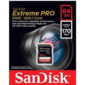 SDカード 64GB サンディスク Extreme PRO SDXC SDSDXXY-064G 海外パッケージ品