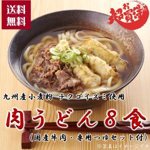 うどん 冷凍 お取り寄せグルメ 誕生日 プレゼント 筑後うどん 国産牛 つゆ付 お得 8食 無添加 九州 冷凍麺 肉うどん 送料無料 食品 高級