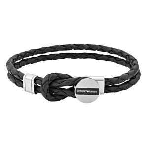 エンポリオアルマーニ ブレスレット EMPORIO ARMANI メンズ イーグルロゴ 編み込みレザー EGS2178040