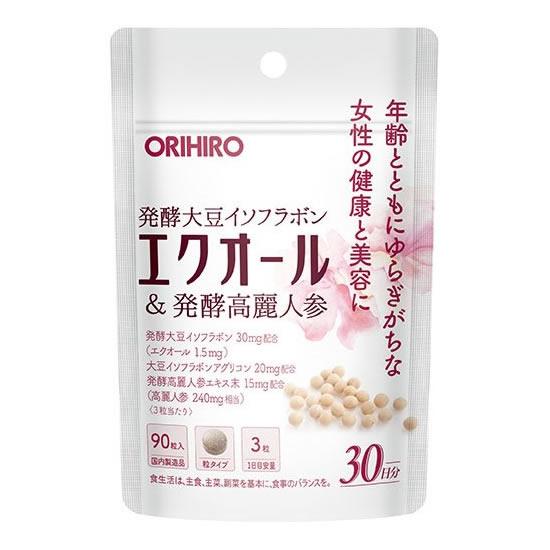 エクオール＆発酵高麗人参 90粒 メール便OK ORIHIRO オリヒロ ホルモン対策 健康食品 大...