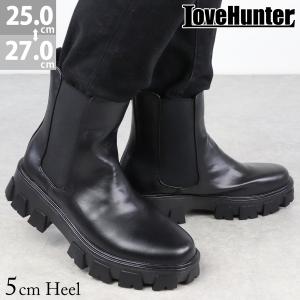 Dedes（デデス） ブーツ メンズ ショート 厚底 サイドゴア レザー 合皮