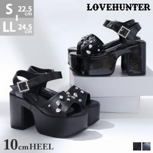 アンダーカバー エナメル+ラビットファー パンプス サンダル LOVEHUNTER（ラブハンター） サンダル レディース 厚底 ハイヒール
