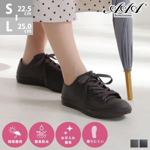 レインシューズ スニーカー レディース 黒 ローカット 防水 防滑 雨 22.5-25cm No.3553 AAA+ 一部SALE
