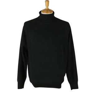 ファッズ カシミヤ１００％ タートルネックセーター 黒｜mens-shop-tommy