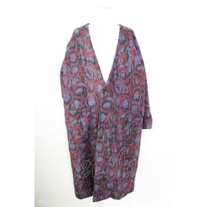 NO ID. BLACK / ジャケット.BIGノーカラー中綿1B ONE ヒョウ T-24-01-...