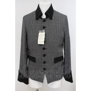 NO ID. ノーアイディ ラムレザー切替 ナポレオンジャケット メンズ ・1