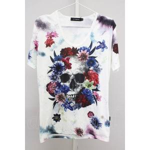 CIVARIZE / 転写スカルフラワーTシャツ’20SS 44 ホワイト T-24-04-23-0...