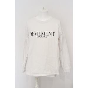 Moonage Devilment(清春) / GRAPHIC OVER L/S カットソー 46 ホワイト O-24-03-23-068-Mo-to-YM-ZT142｜mensclosetchild