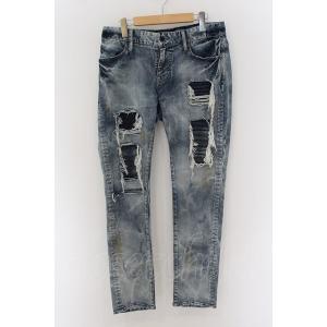CIVARIZE / Tearing 蛇腹リメイクスキニーデニムパンツ 46 インディゴ O-24-...