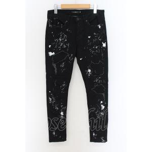 CIVARIZE / ペンキ加工リメイクストレッチスキニーデニムパンツ 44 ブラックｘホワイト O...