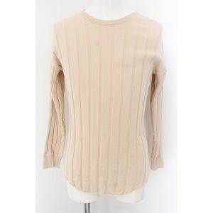 NO ID. / コットンリブ編みラウンドニットソー 1 ベージュ O-24-12-07-026-N...