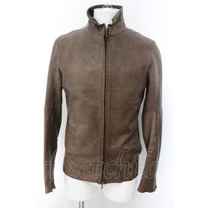SHELLAC / COW LEATER SINGLE RIDERS ジャケット 46 ブラウン O...