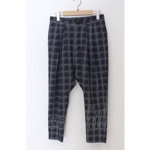 NO ID. / シアサッカーチェックアンクルトラウザーズパンツ 1 ブラック O-25-04-11...