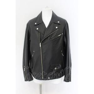GU×UNDERCOVER / PUレザーダブルライダースジャケット L ブラック O-24-12-...