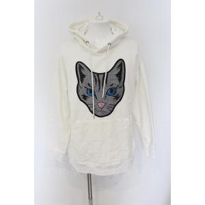 NO ID. BLACK / CATスパンコールBIGパーカー ONE ホワイト O-24-12-3...