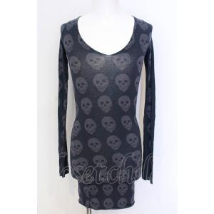 IFSIXWASNINE / LSV スカル総柄カットソー 0（レディース） チャコール O-25-...