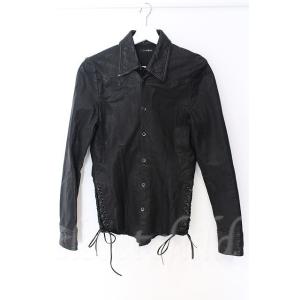 CIVARIZE / ゴートスキンレースアップウエスタンシャツ 44 ブラック O-25-10-22...