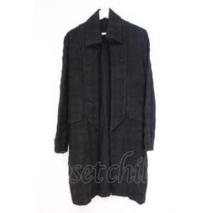 NO ID. / ウールコットン縮絨チェスターコート 1 ブラック O-26-02-03-051-N...