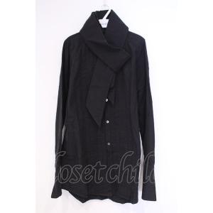 NO ID. BLACK / Cフランネルタックロングシャツ 1 ブラック O-26-02-03-0...
