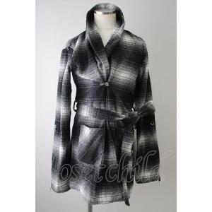 【SALE】million dollar orchestra コート.PLAID GOWN /ブラック/2 T-22-02-25-008-MI-ja-KN-ZT-M102｜mensclosetchild