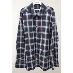 【SALE】MILKBOY シャツ.BOX LONG SLEEVE /ネイビー/- T-21-11-...